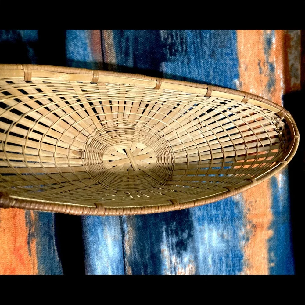 Vintage Hand Woven Basket | Unique Shape | Fall Decor | Thanksgiving | Bohemian
